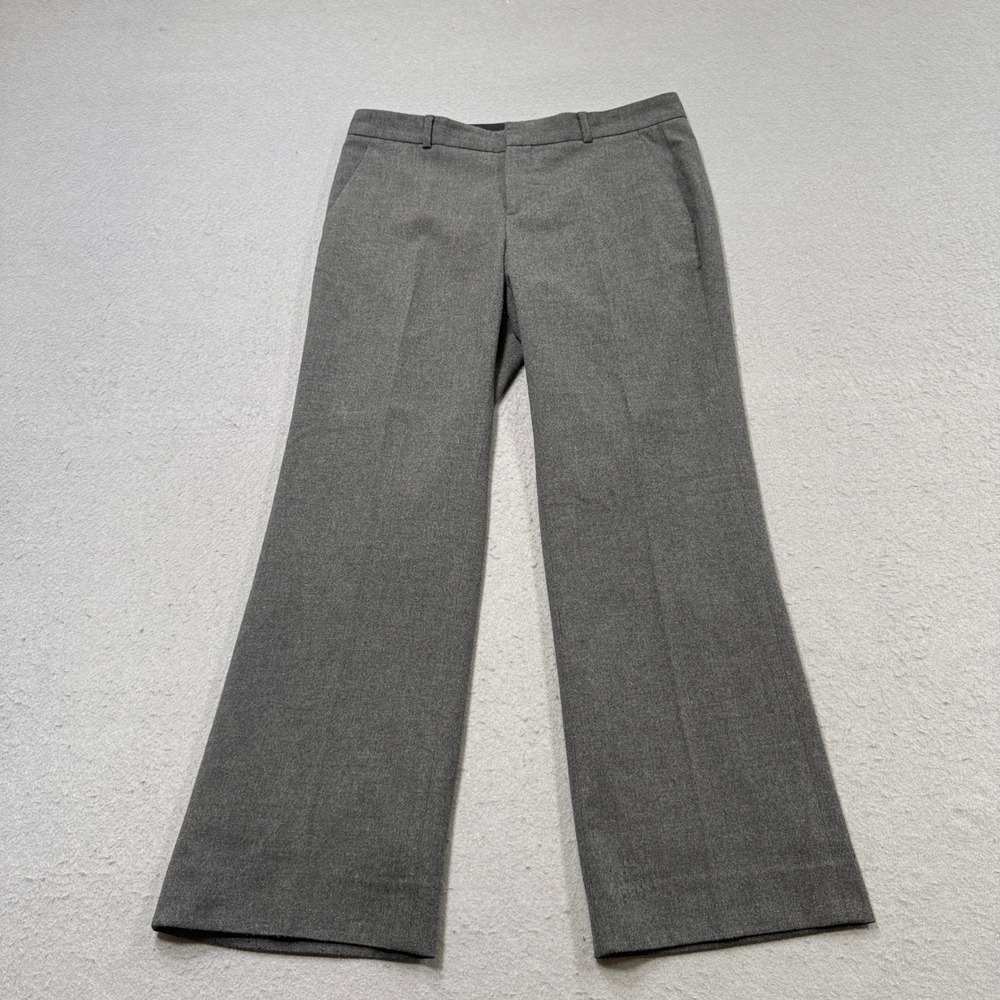 Banana Republic Dress Pants Women's 6 Gray Martin Fit Wide Leg Stretch Workwear